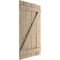 Ekena Millwork Rustic Four Board Spaced Board-n-Batten Hand Hewn Faux Wood Shutters w/Z-Board, 23 1/2W x 68H, PR SHUBSZ23X68HHPR - alternate 5